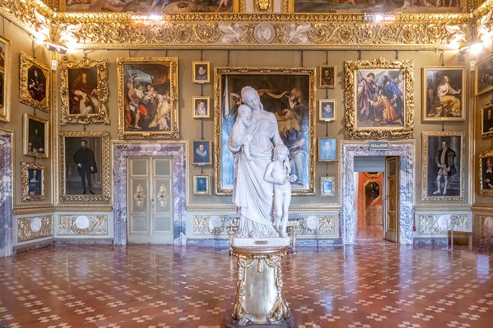Palazzo Pitti Gallery with Sculpture I art print by Richard Silver for $57.95 CAD