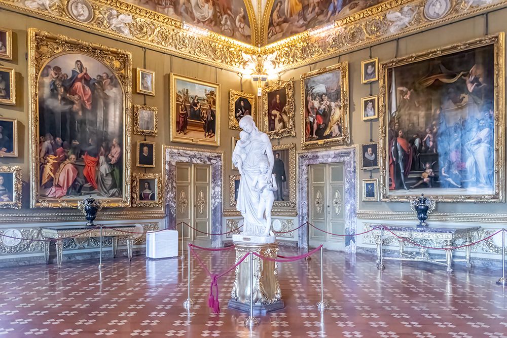 Palazzo Pitti Gallery with Sculpture II art print by Richard Silver for $57.95 CAD