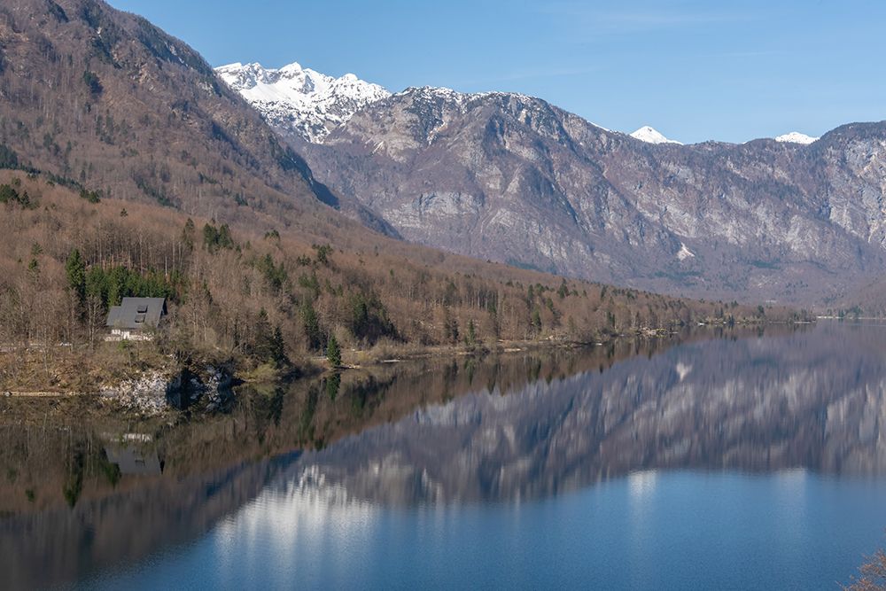 Lake Bohinj Boathouses II art print by Richard Silver for $57.95 CAD