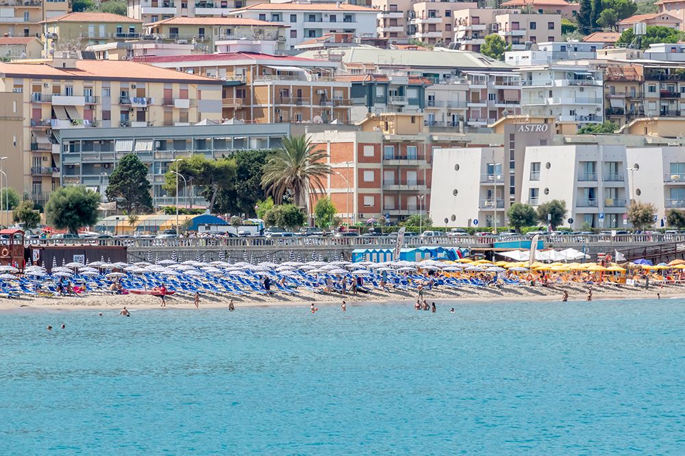 Italian Coastal Town Beach art print by Richard Silver for $57.95 CAD