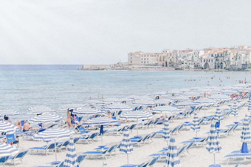 Italian Coastal Beach Umbrellas art print by Richard Silver for $57.95 CAD