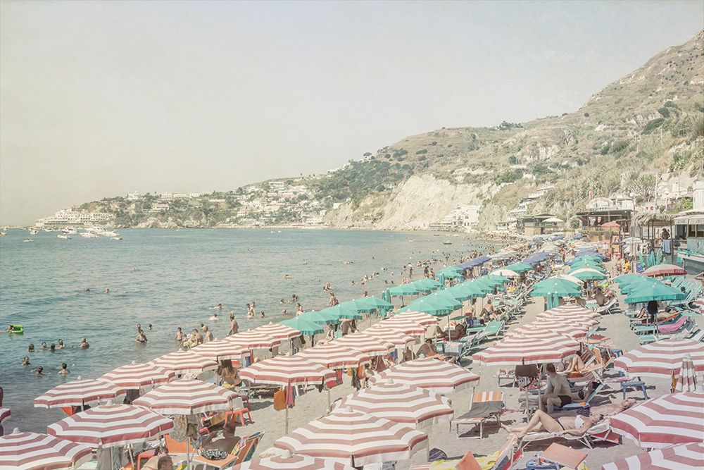 Amalfi Coast Hillside Town Beach art print by Richard Silver for $57.95 CAD