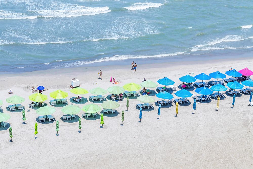Atlantic Beach Colorful Umbrellas art print by Richard Silver for $57.95 CAD
