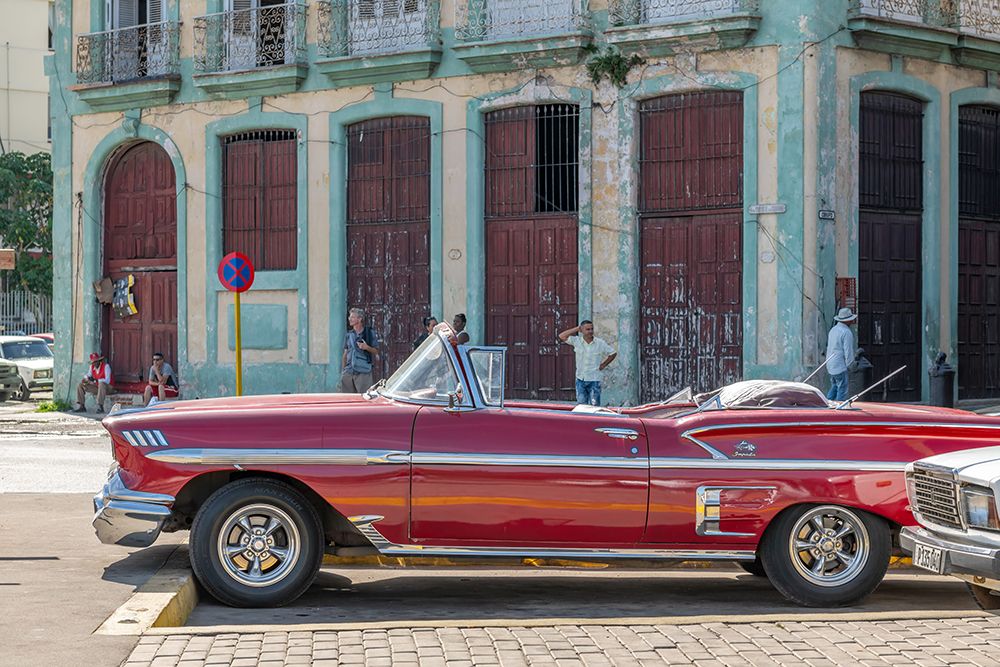 Red Convertible Havana Street art print by Richard Silver for $57.95 CAD