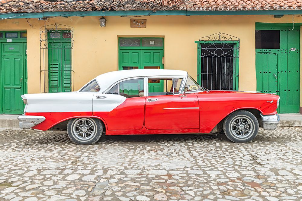 Red Vintage Car Trinidad Cuba I art print by Richard Silver for $57.95 CAD