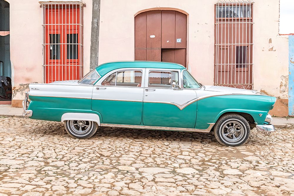 Teal Vintage Car Trinidad Cuba art print by Richard Silver for $57.95 CAD