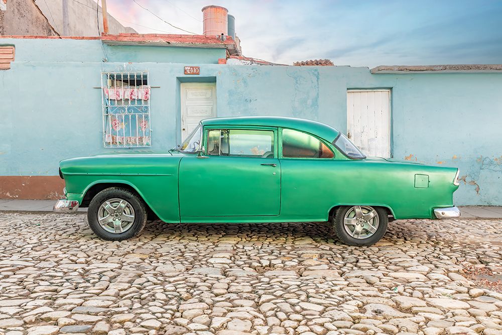 Green Vintage Car Trinidad Cuba art print by Richard Silver for $57.95 CAD