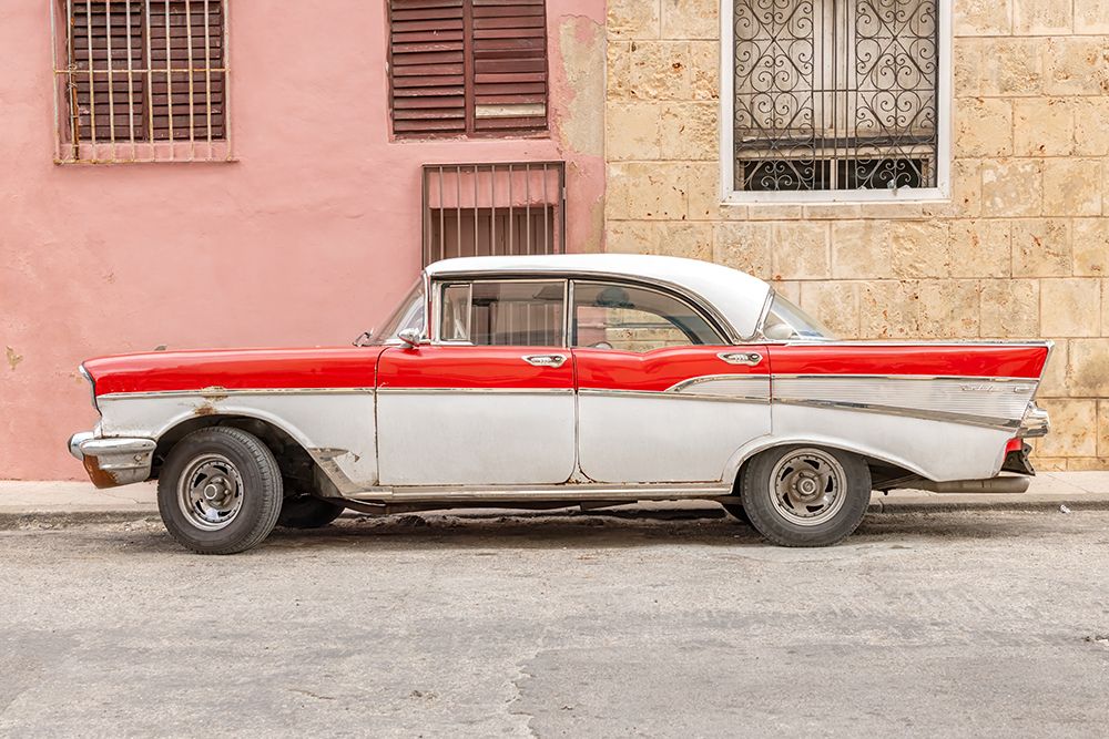 Red and White Classic Car Havana art print by Richard Silver for $57.95 CAD