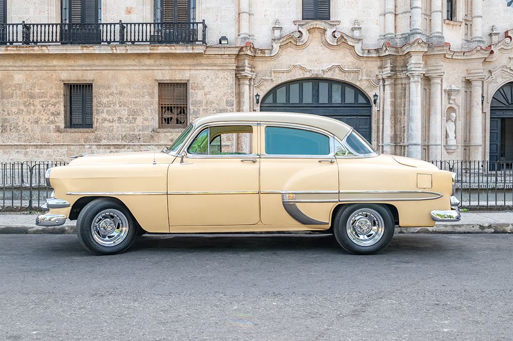 Cream Vintage Car Havana Colonial Facade art print by Richard Silver for $57.95 CAD