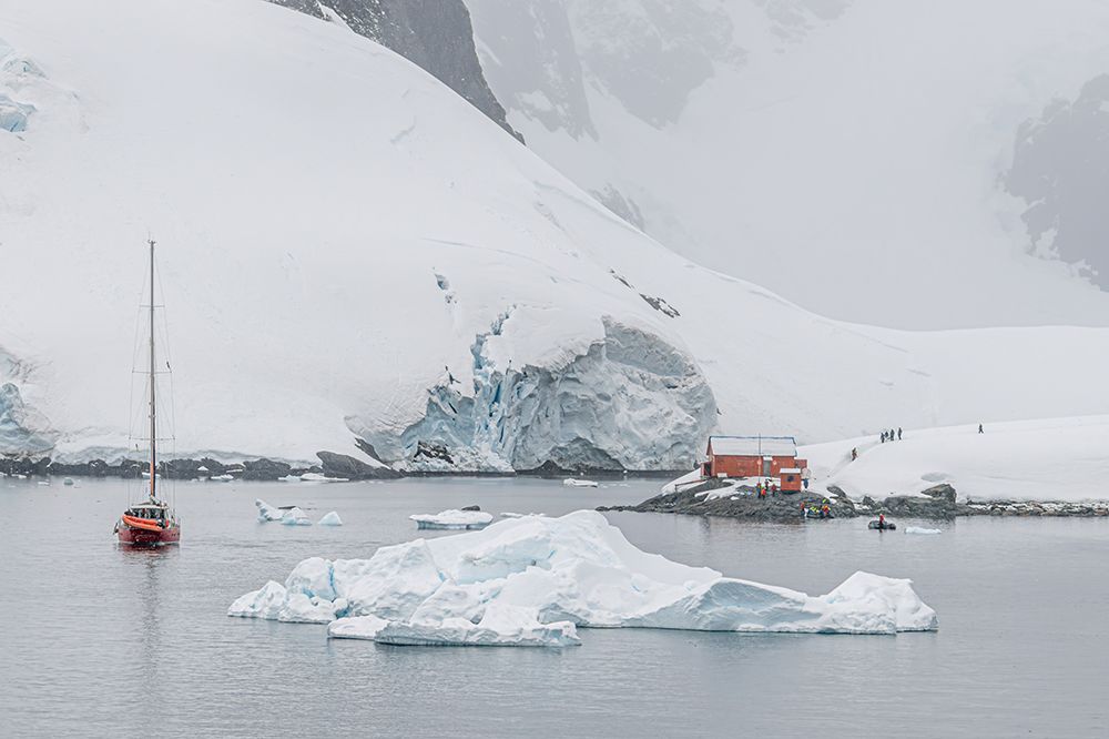 Sailboat Near Antarctic Research Station I art print by Richard Silver for $57.95 CAD