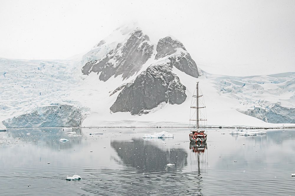 Sailboat Reflection Dark Peak art print by Richard Silver for $57.95 CAD