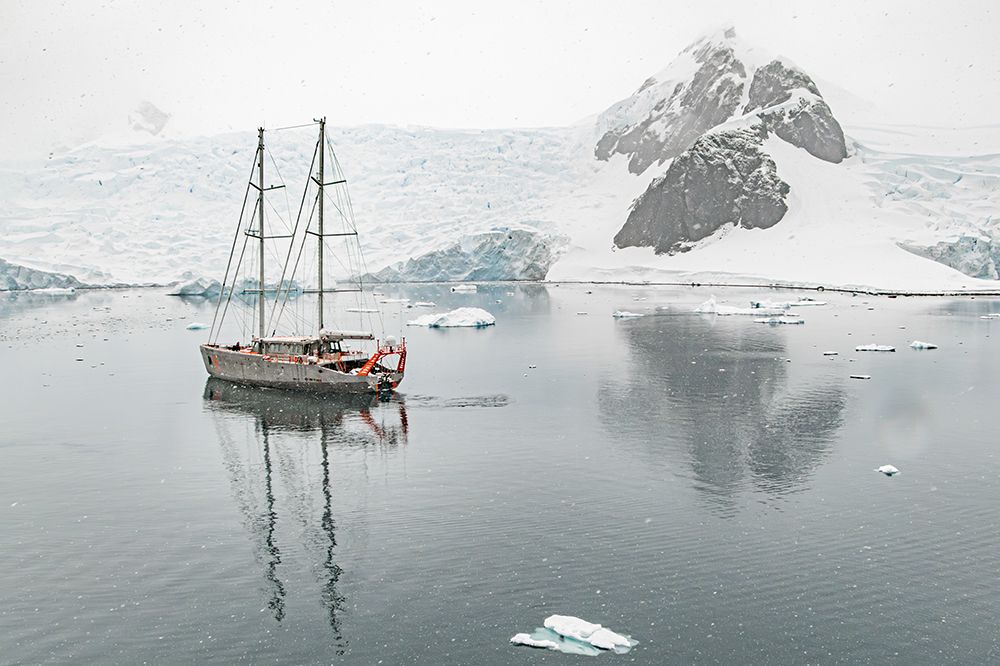 Schooner Wide Antarctic Panorama art print by Richard Silver for $57.95 CAD