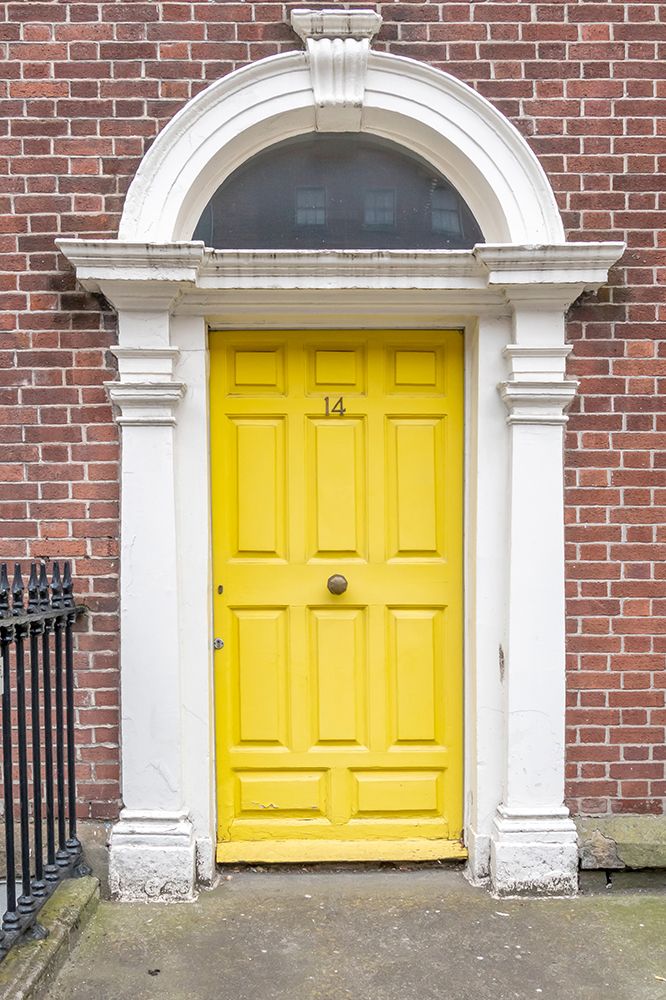 Yellow Georgian Door Brick Facade art print by Richard Silver for $57.95 CAD