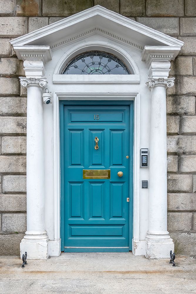 Teal Georgian Door Pediment art print by Richard Silver for $57.95 CAD