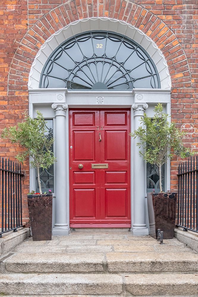 Red Georgian Door with Topiary art print by Richard Silver for $57.95 CAD