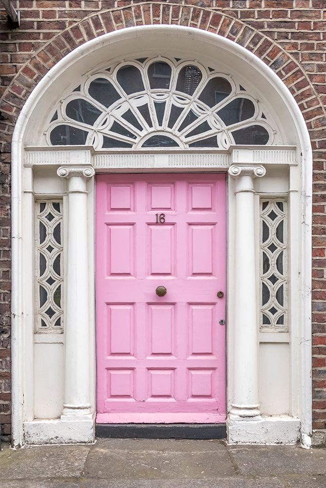 Pink Georgian Door Numbered 18 art print by Richard Silver for $57.95 CAD
