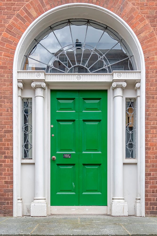 Green Georgian Door Ornate Sidelights art print by Richard Silver for $57.95 CAD