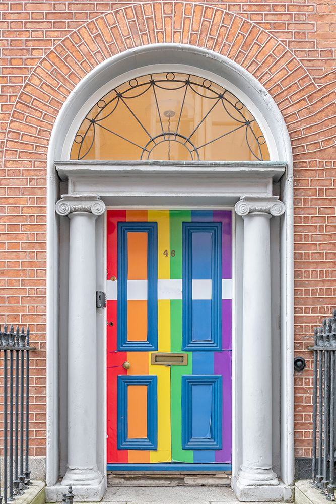 Rainbow Painted Dublin Door art print by Richard Silver for $57.95 CAD