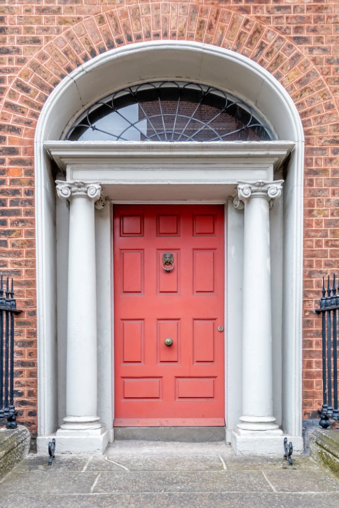Coral Georgian Door Brick Facade art print by Richard Silver for $57.95 CAD