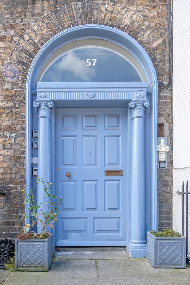 Powder Blue Georgian Door Numbered 57 art print by Richard Silver for $57.95 CAD