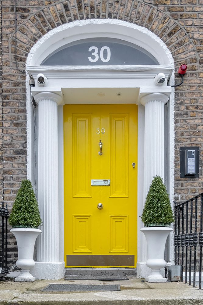 Yellow Georgian Door Numbered 30 art print by Richard Silver for $57.95 CAD