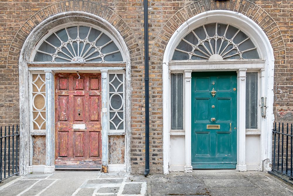 Weathered Rose and Teal Doors art print by Richard Silver for $57.95 CAD