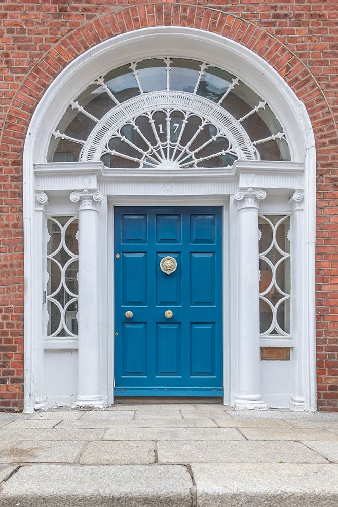 Teal Georgian Door Ornate Fanlight art print by Richard Silver for $57.95 CAD