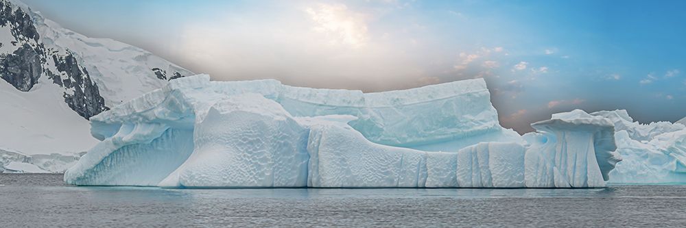 Panoramic Iceberg Glowing Sun art print by Richard Silver for $57.95 CAD