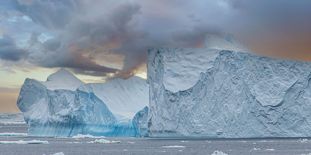 Iceberg Under Sunset Storm Sky art print by Richard Silver for $57.95 CAD