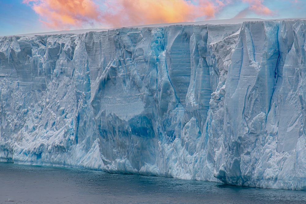 Glacier Wall Under Pink Sunset art print by Richard Silver for $57.95 CAD