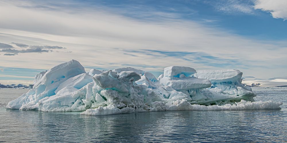 Panoramic Weathered Iceberg Cluster art print by Richard Silver for $57.95 CAD