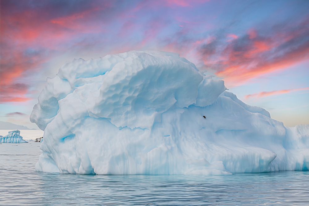 Dome Iceberg Pink Sunset Sky art print by Richard Silver for $57.95 CAD