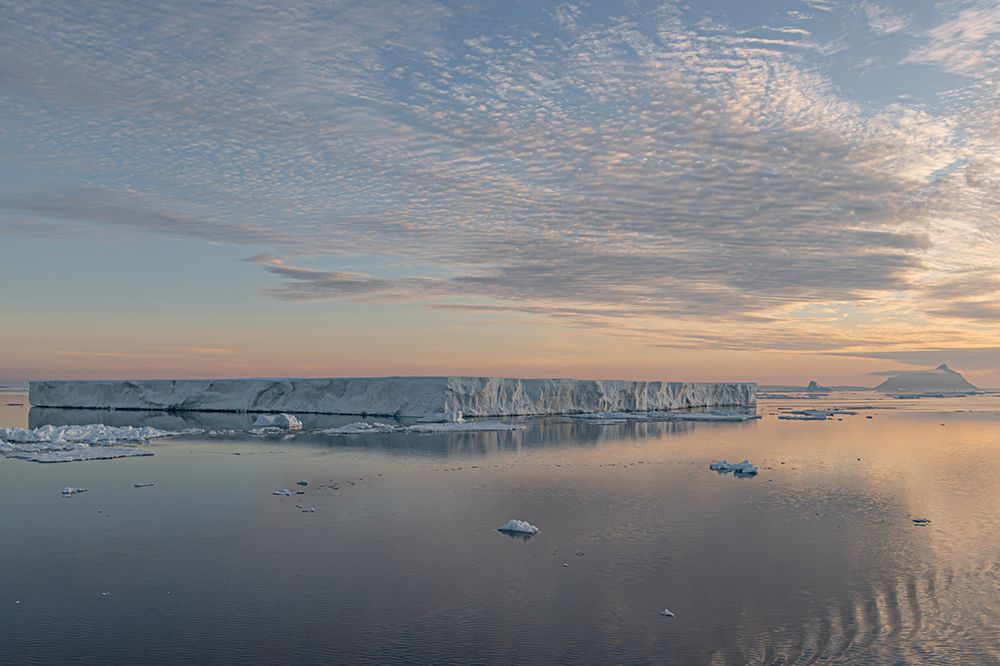 Golden Hour Iceberg Wide Sky art print by Richard Silver for $57.95 CAD