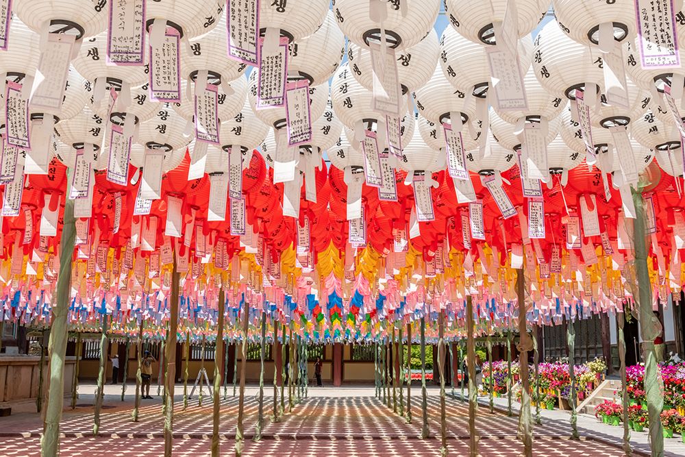 Temple Courtyard Lantern Canopy I art print by Richard Silver for $57.95 CAD