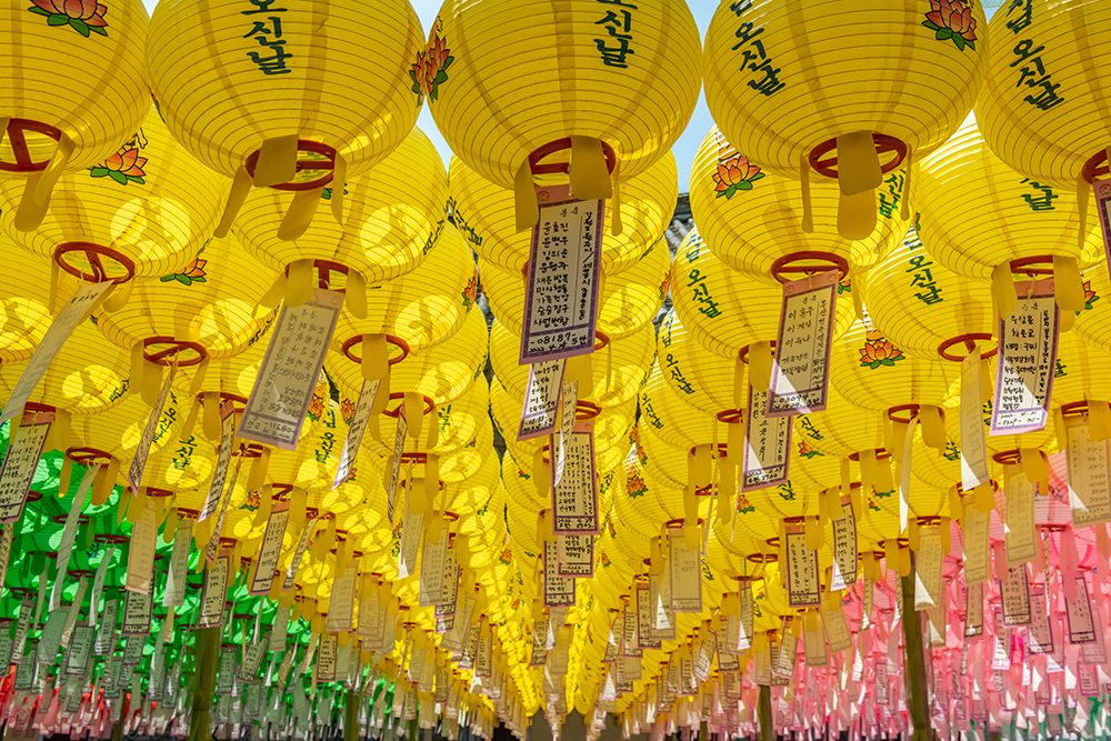 Yellow Lantern Corridor Perspective art print by Richard Silver for $57.95 CAD