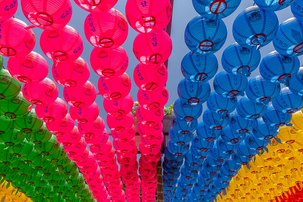 Fan Shaped Rainbow Lantern Display II art print by Richard Silver for $57.95 CAD