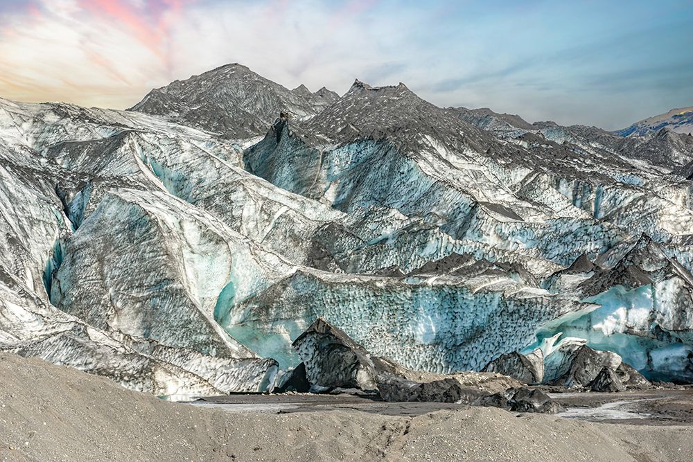 Glacier with Jagged Mountain Peaks art print by Richard Silver for $57.95 CAD