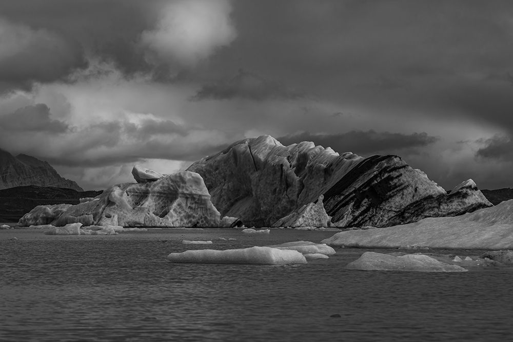 Jokulsarlon Lagoon Black and White I art print by Richard Silver for $57.95 CAD