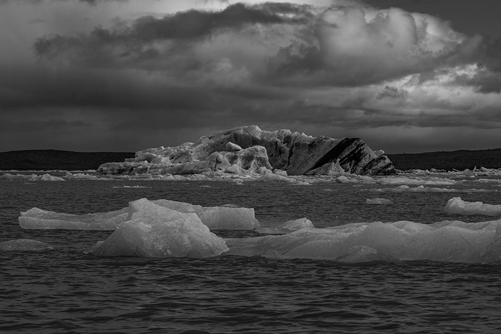 Jokulsarlon Lagoon Black and White II art print by Richard Silver for $57.95 CAD