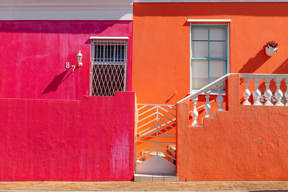 Bo-Kaap Cape Town Pink and Orange Houses art print by Richard Silver for $57.95 CAD