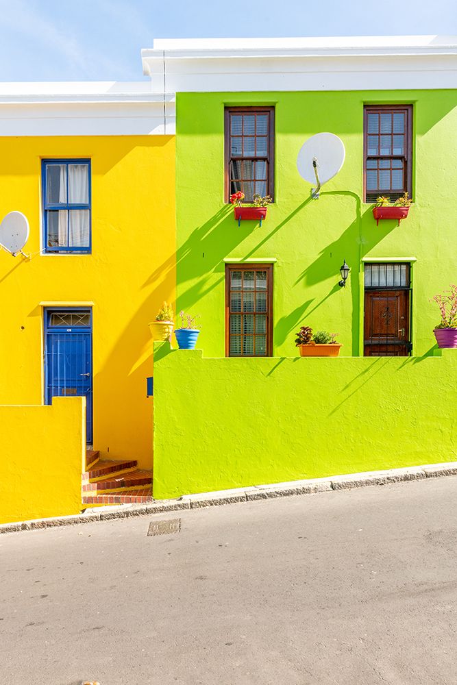 Bo-Kaap Cape Town Yellow and Green Houses art print by Richard Silver for $57.95 CAD