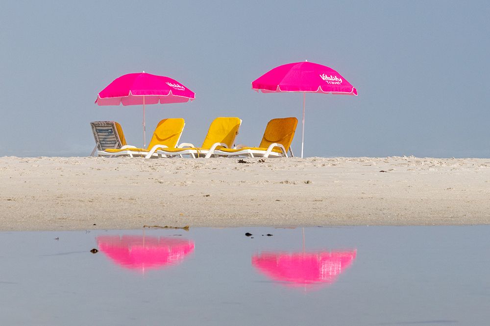 Cape Town Beach Chairs Tide Pool art print by Richard Silver for $57.95 CAD