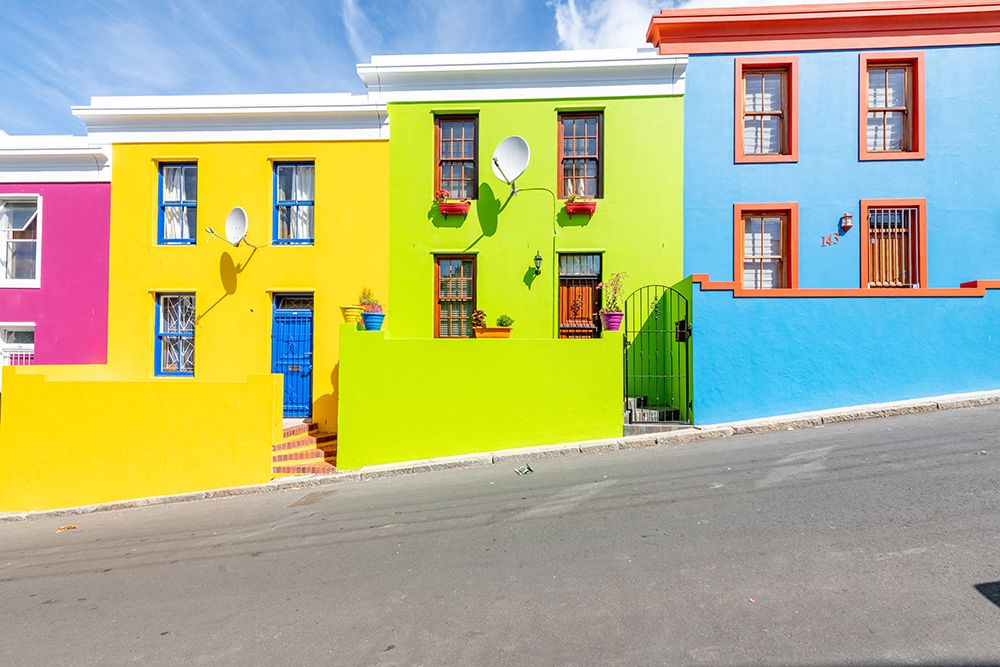 Bo-Kaap Cape Town Row of Houses on Slope art print by Richard Silver for $57.95 CAD