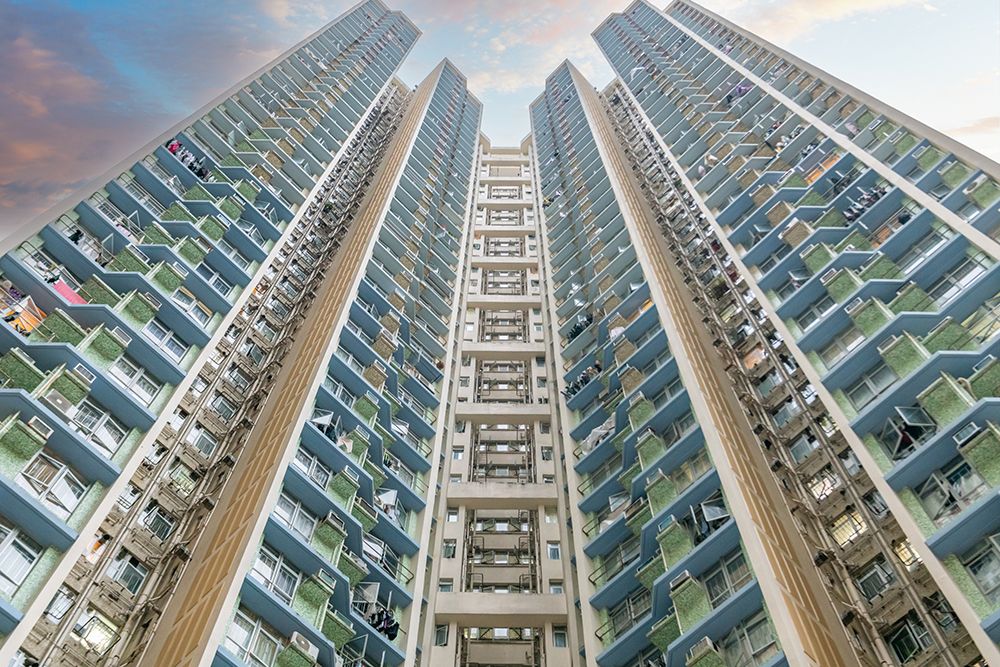 Hong Kong Towers Looking Up art print by Richard Silver for $57.95 CAD
