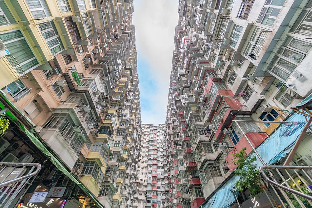 Hong Kong Narrow Gap Between Apartment Blocks art print by Richard Silver for $57.95 CAD