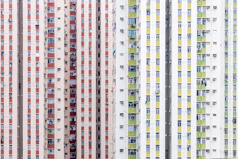 Hong Kong Multicolor Apartment Block Grid I art print by Richard Silver for $57.95 CAD