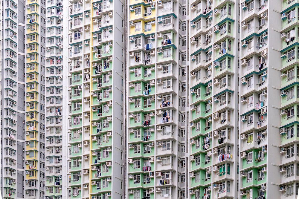 Hong Kong Multicolor Apartment Block Grid II art print by Richard Silver for $57.95 CAD