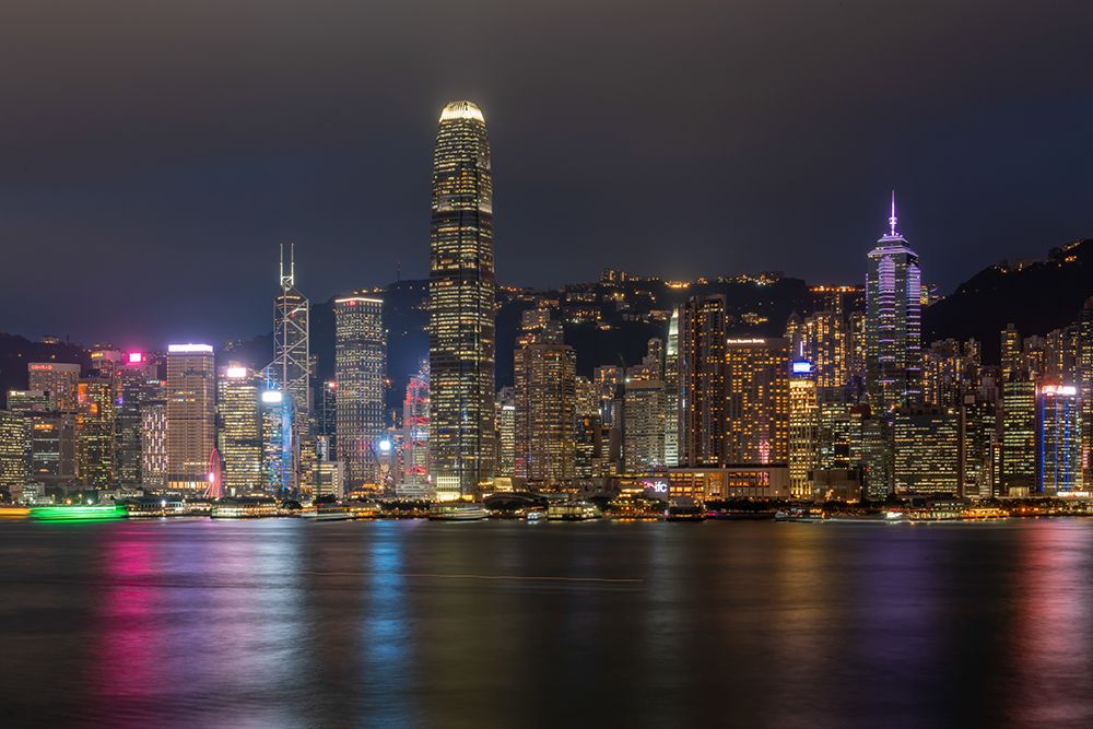 Hong Kong Skyline at Night II art print by Richard Silver for $57.95 CAD