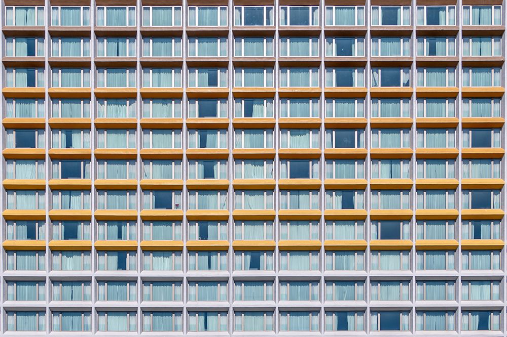 Hong Kong Modern High Rise Orange Balconies art print by Richard Silver for $57.95 CAD