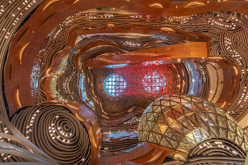 Hong Kong Ornate Gold Atrium Interior art print by Richard Silver for $57.95 CAD